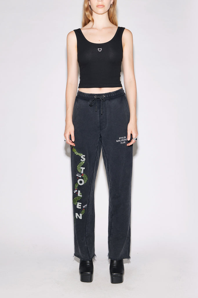 Stolen Girlfriends Club Serpent Razor Track Pant - Aged Charcoal