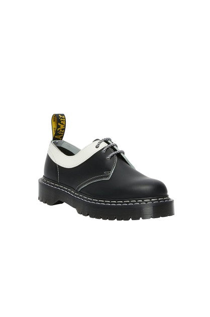 Dr. Martens 1461 Bex DS 3 Eye Shoe - Black with White Edge
