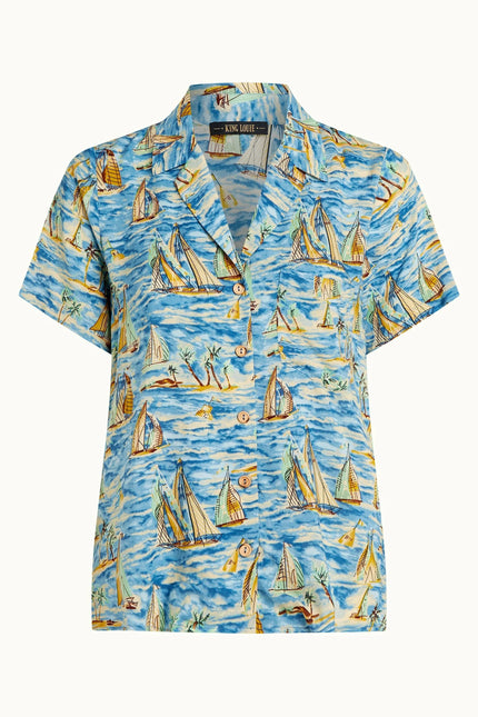 King Louie Bella Blouse - Le Bec - Moonlight Blue