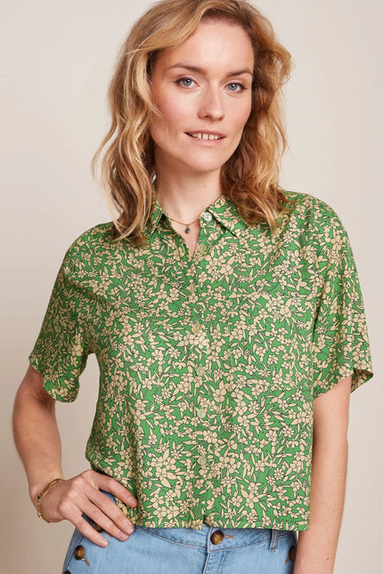 King Louie Evelina Blouse - Paradis - Jasmin green