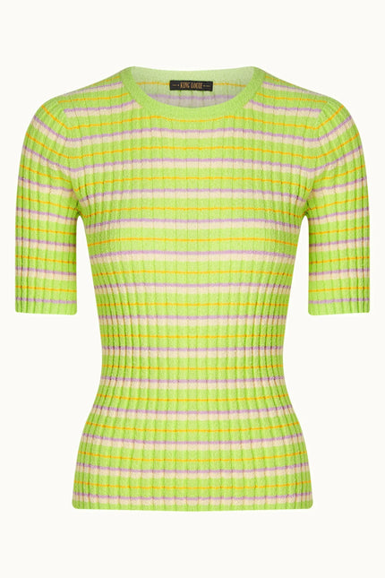 King Louie Agnes Rib Top - Sunny- Paradise Green