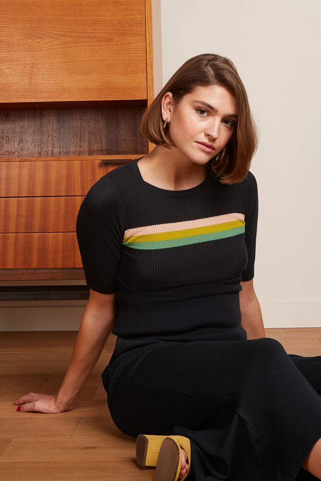 King Louie Agnes Top - Vela - Black