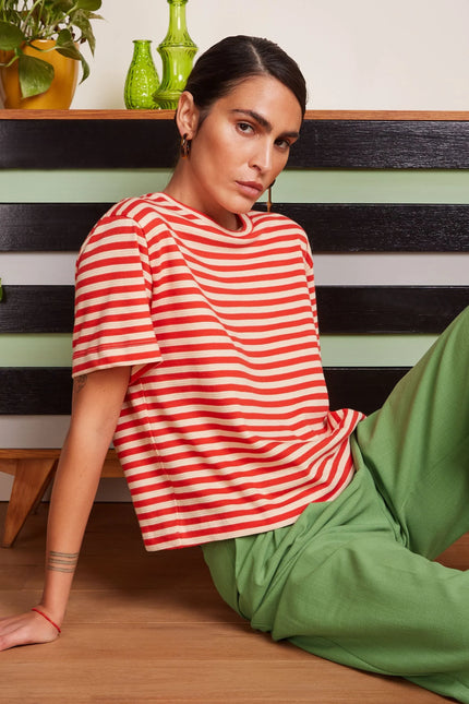 King Louie Boxy Tee - Chopito Stripe