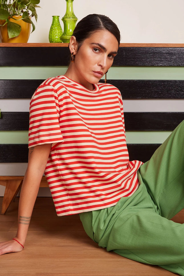 King Louie Boxy Tee - Chopito Stripe