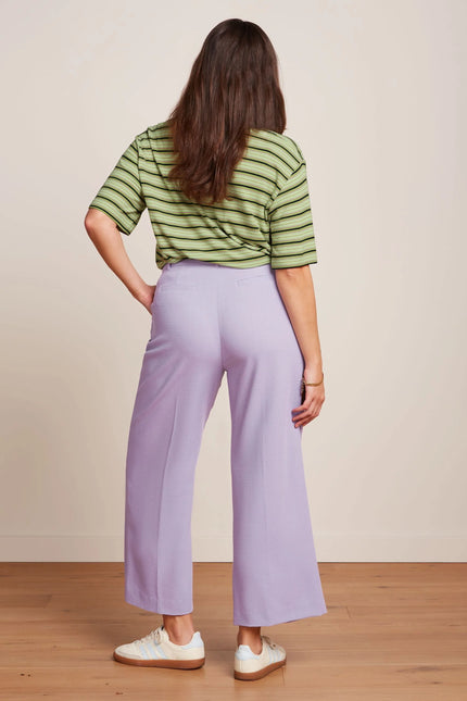 King Louie Boxy Tee - Seaside Stripe - Dark Citron