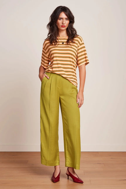 King Louie Boxy Tee - Seaside Stripe -Spring Yellow