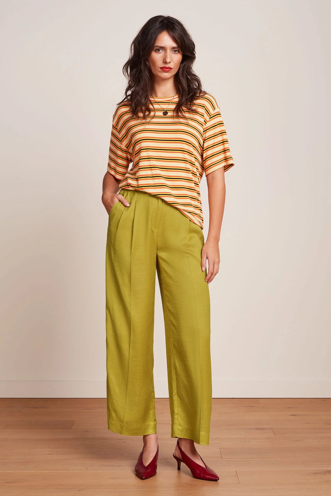 King Louie Boxy Tee - Seaside Stripe -Spring Yellow
