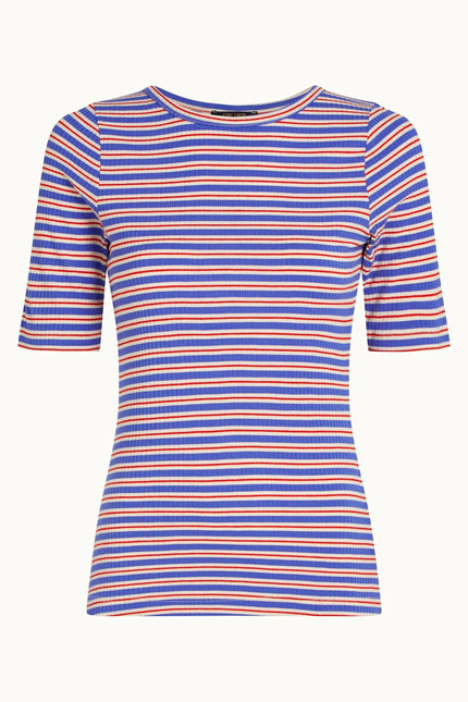 King Louie Lili Tee - Surf Stripe - Baja Blue