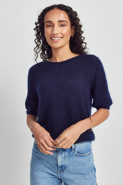 Untouched World June Knit Tee - Deep Ocean