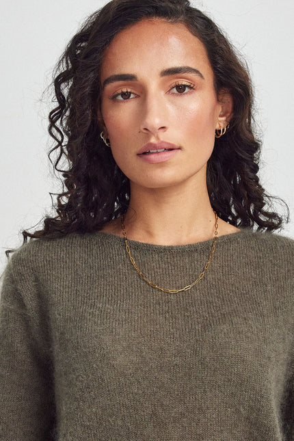 Untouched World June Knit Tee - Olive Grove