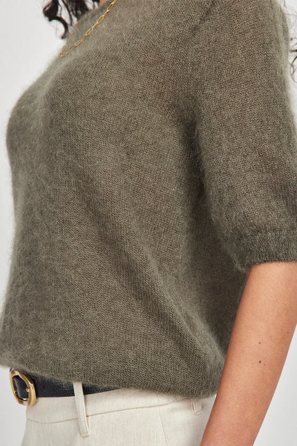 Untouched World June Knit Tee - Olive Grove