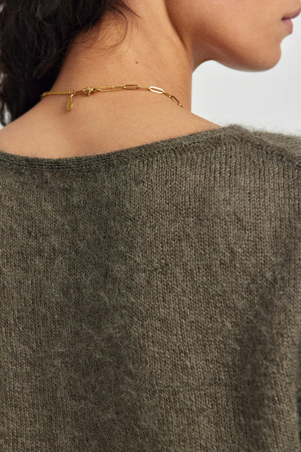 Untouched World June Knit Tee - Olive Grove