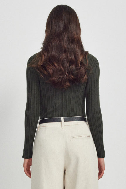 Untouched World Ella Rib Top - Forest