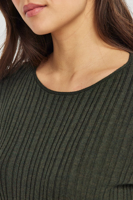 Untouched World Ella Rib Top - Forest