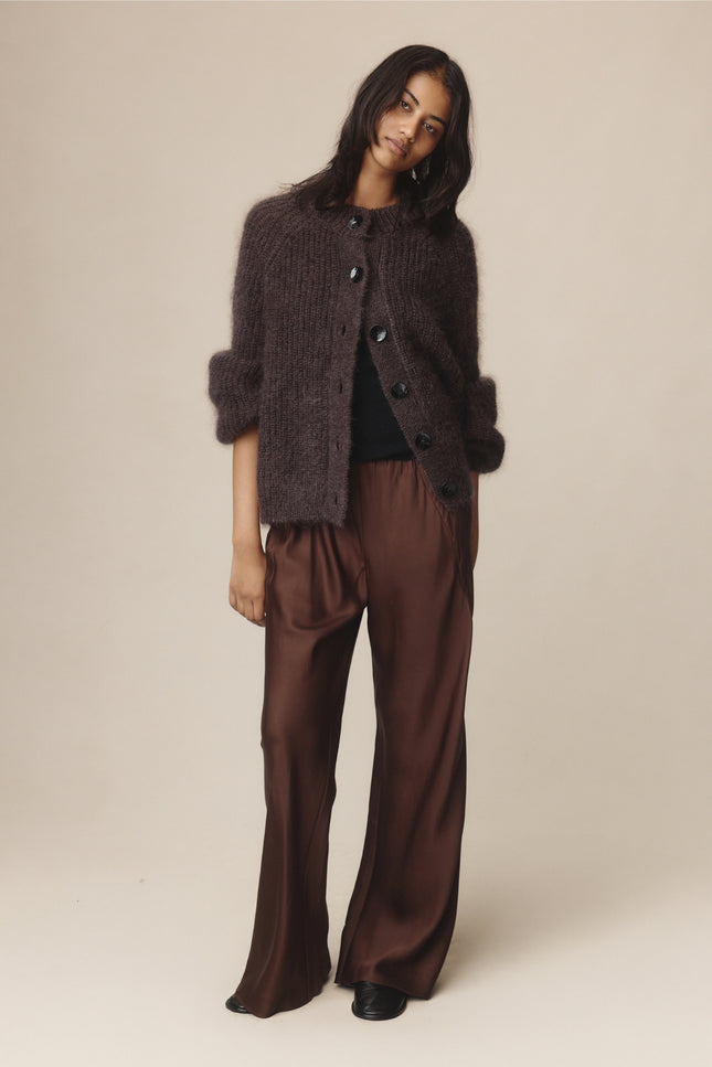 Marle Jasper Cardigan - Mohair/Merino - Tapenade