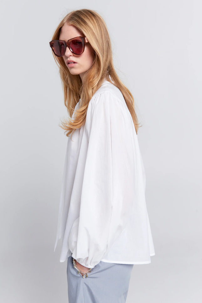 Karen Walker Reining Bow Blouse - White