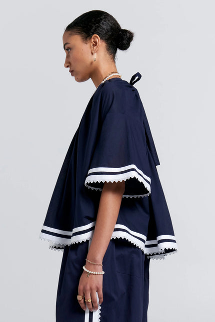 Karen Walker Field Blouse - Navy