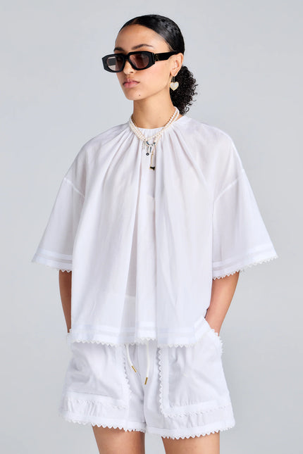 Karen Walker Field Blouse - White