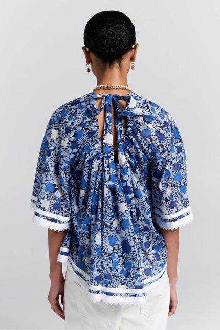 Karen Walker Field Blouse - Blue Multi