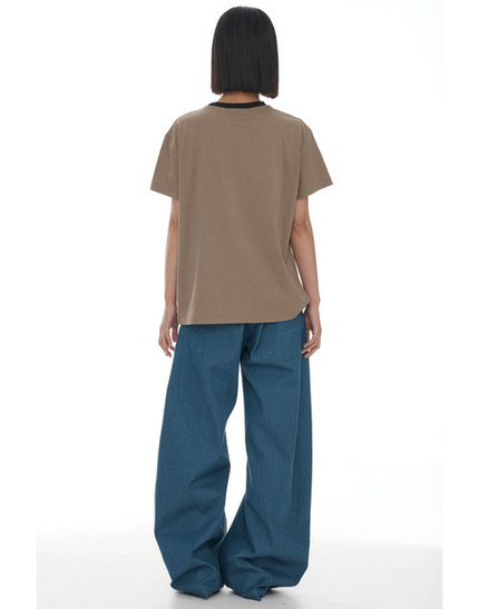 Ricochet Aiden Tee - Taupe + Pink