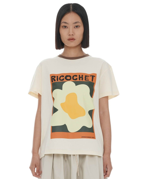 Ricochet Aiden Tee - Ivory + Mint