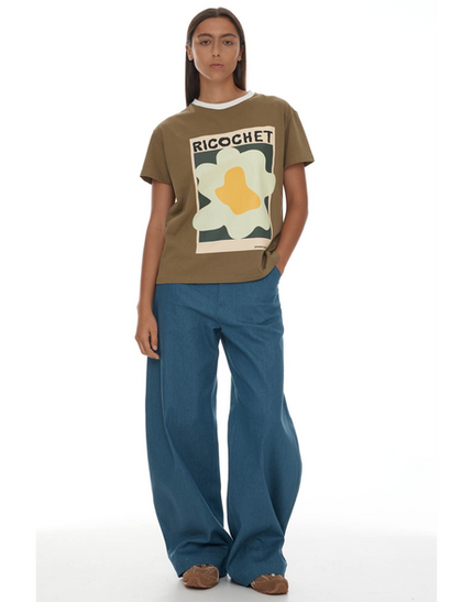 Ricochet  Aiden Tee - Army Green + Mint