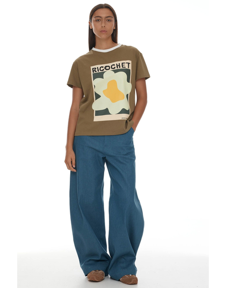 Ricochet  Aiden Tee - Army Green + Mint