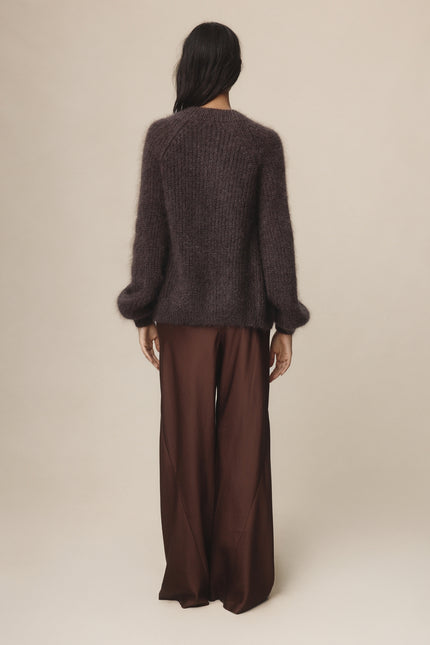 Marle Jasper Cardigan - Mohair/Merino - Tapenade