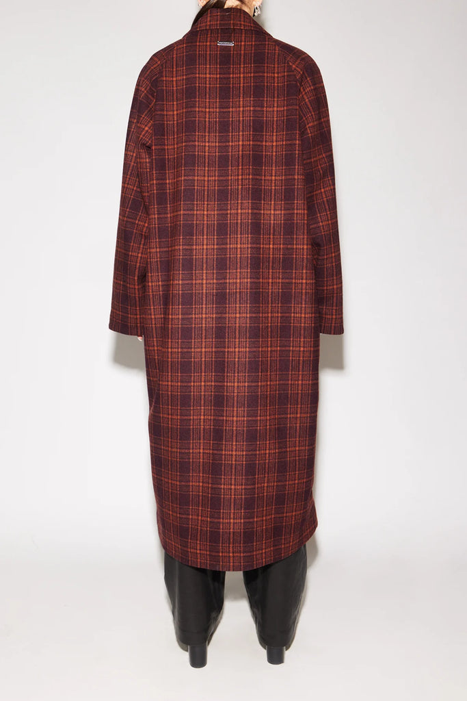 Stolen Girlfriends Club Gravity Check Coat - Crimson