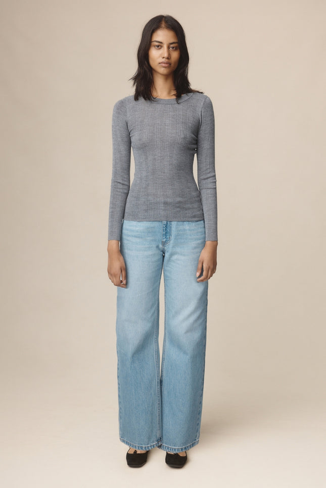 Marle Ana Top - Merino/Silk - Soft Charcoal