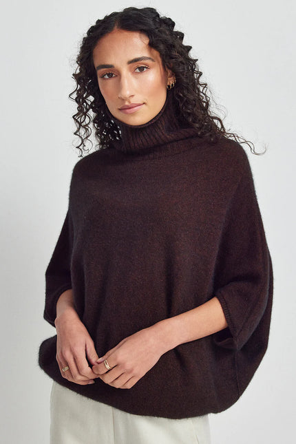 Untouched World Air Cape Sweater - Cacao