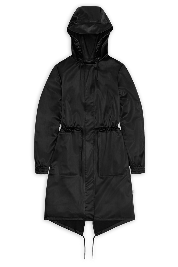 Rains String W Parka -Grain Black