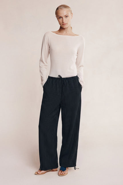Marle Fatima Pant - Black Pin Stripe