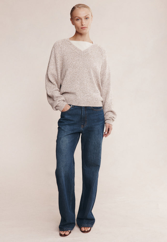 Marle Moss Sweater - Fleur Speckle