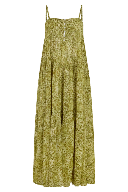 Kinga Csilla Viper Neroli Maxi Dress - Pistachio