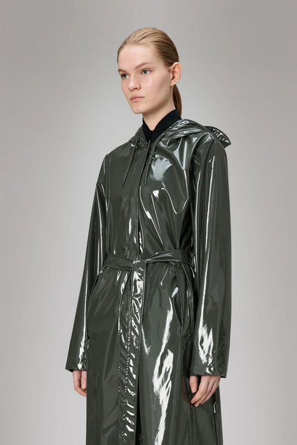 Rains A-Line Longer W Jacket W3 - Swamp