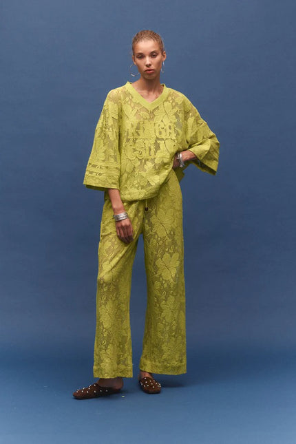 Kinga Csilla Nova Lace Shyla Pant - Citron