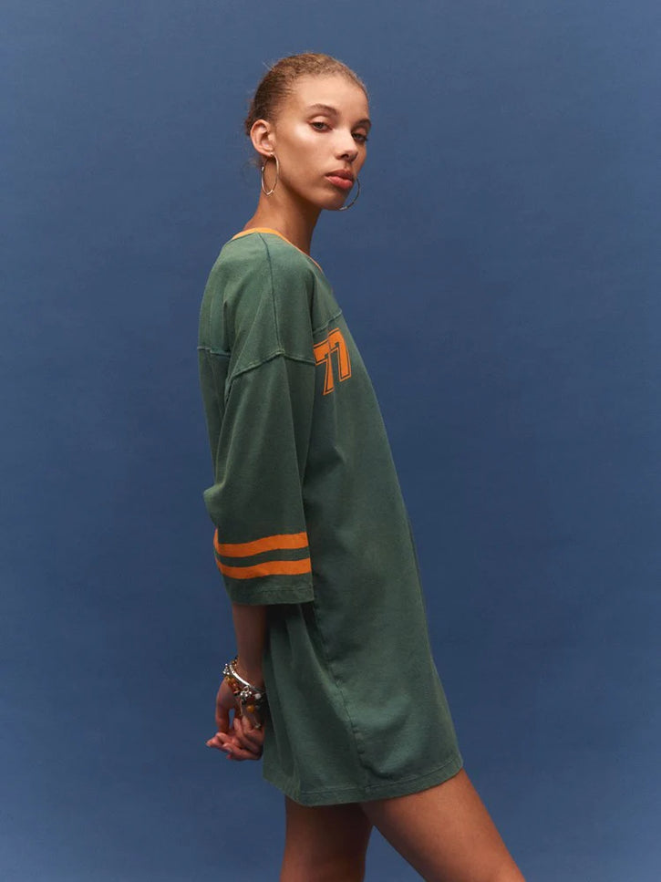 Kinga Csilla 77 Sun Team Tee Dress - Kelly Green/ Orange