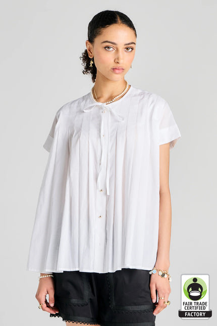 Karen Walker Furrow Sleeveless Shirt - White