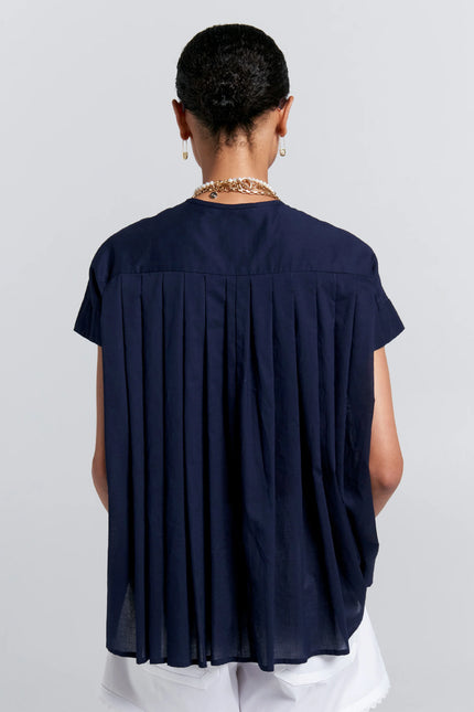 Karen Walker Furrow Sleeveless Shirt - Navy