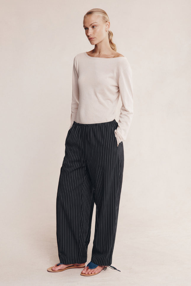 Marle Fatima Pant - Black Pin Stripe