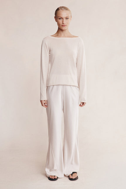 Marle Jill Knit Top - Pearl