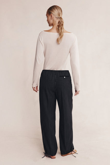 Marle Fatima Pant - Black Pin Stripe