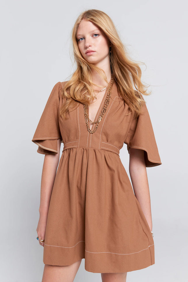 Karen Walker Mini Jamboree Dress - Mocha