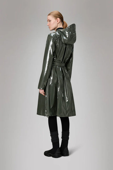 Rains A-Line Longer W Jacket W3 - Swamp