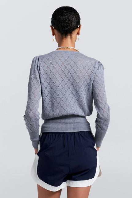 Karen Walker Dash Runaway Shorts - Navy/Off White