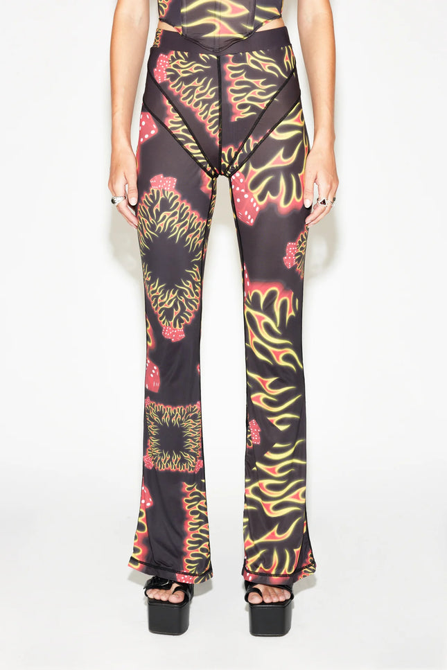 Stolen Girlfriends Club Flaming Hearts Pant - Flames