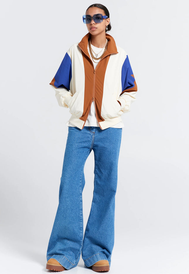 Karen Walker - Walker Track Jacket - Cream Multi