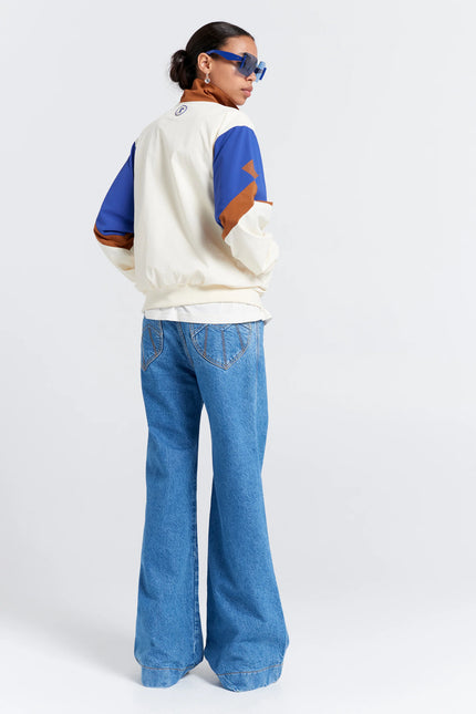 Karen Walker - Walker Track Jacket - Cream Multi