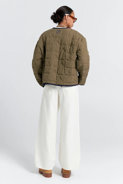 Karen Walker - Quilted Drift Jacket - Khaki/Navy